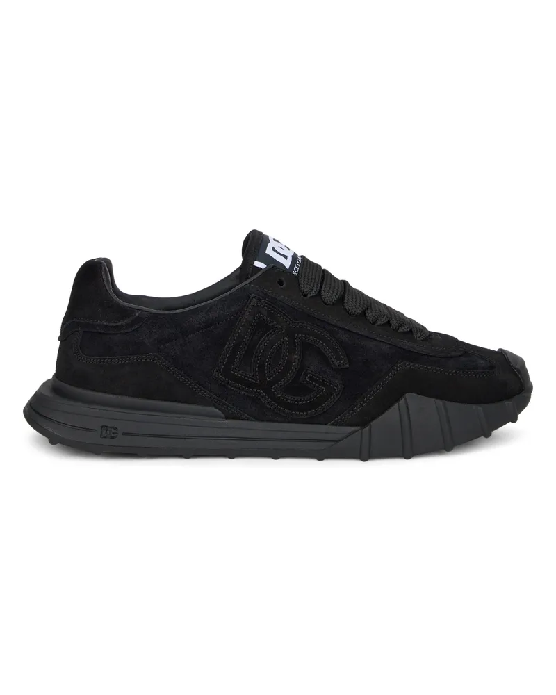 Dolce & Gabbana Men's Trainers With Reinforced Sole Black Black-Black Viscose Black/black Sneaker Black