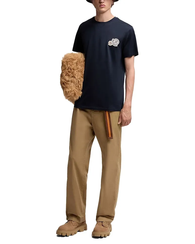 Moncler Logo Patch T-Shirt — Navy Navy