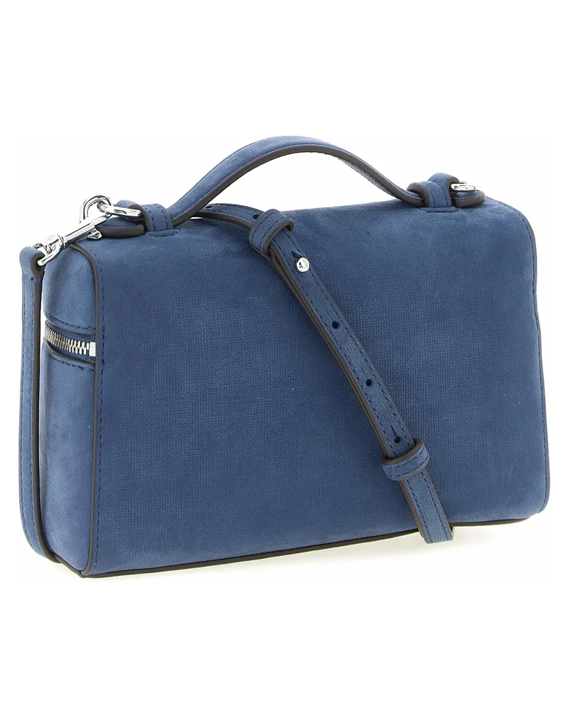 Tory Burch Women's Romy Slim Top Handle Bag Blue Lamb Leather Blue