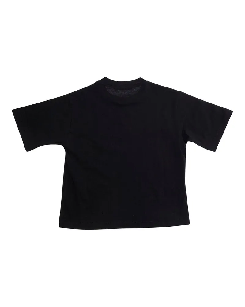 Marni Logo-Embroidered Cotton T-Shirt — Black Black