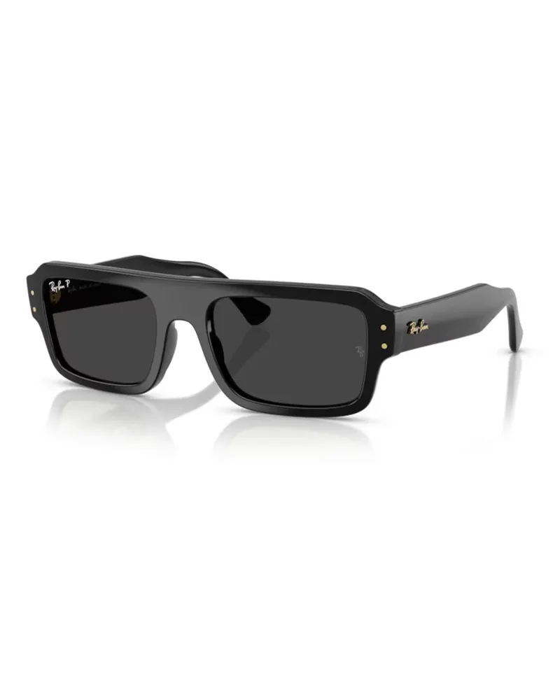 Ray Ban RB4454 Rectangular Frame Sunglasses — Black Black