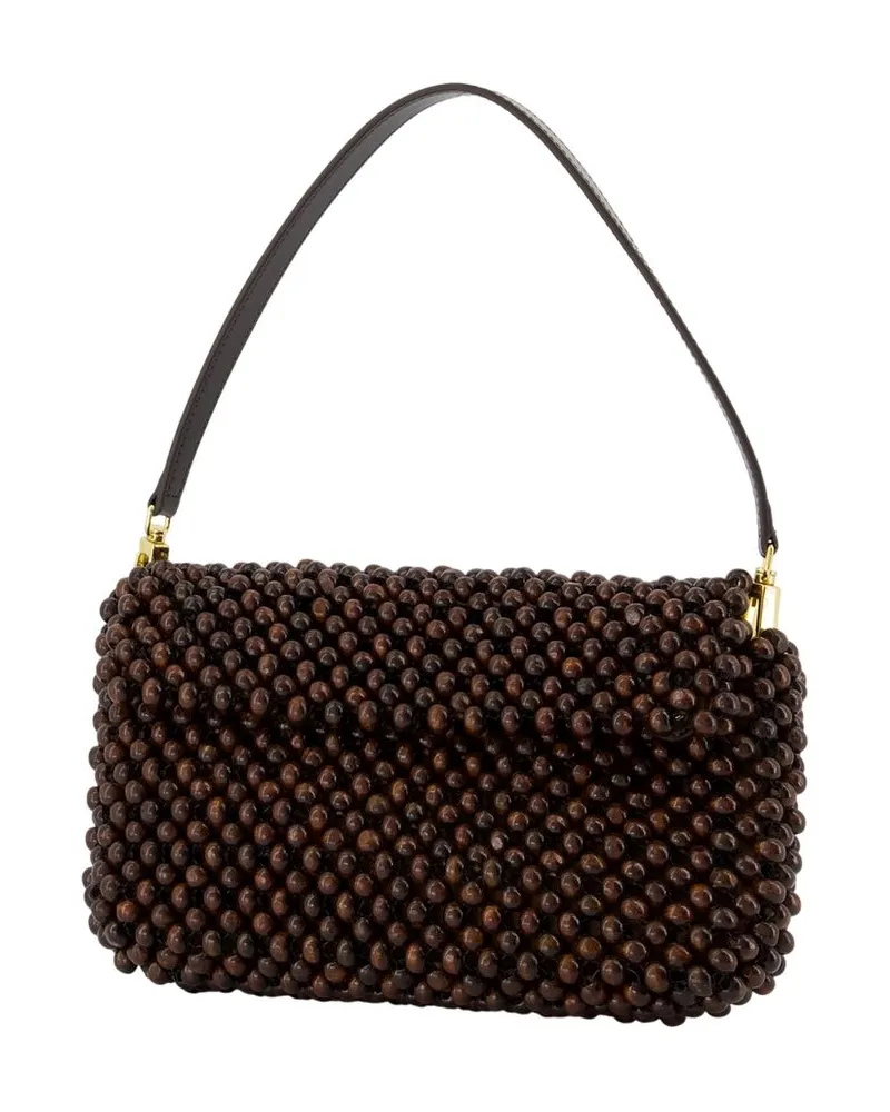 STAUD Women's Timmy Shoulder Bag -  Beads Brown Other Shoulder-Hobo-Bags Brown