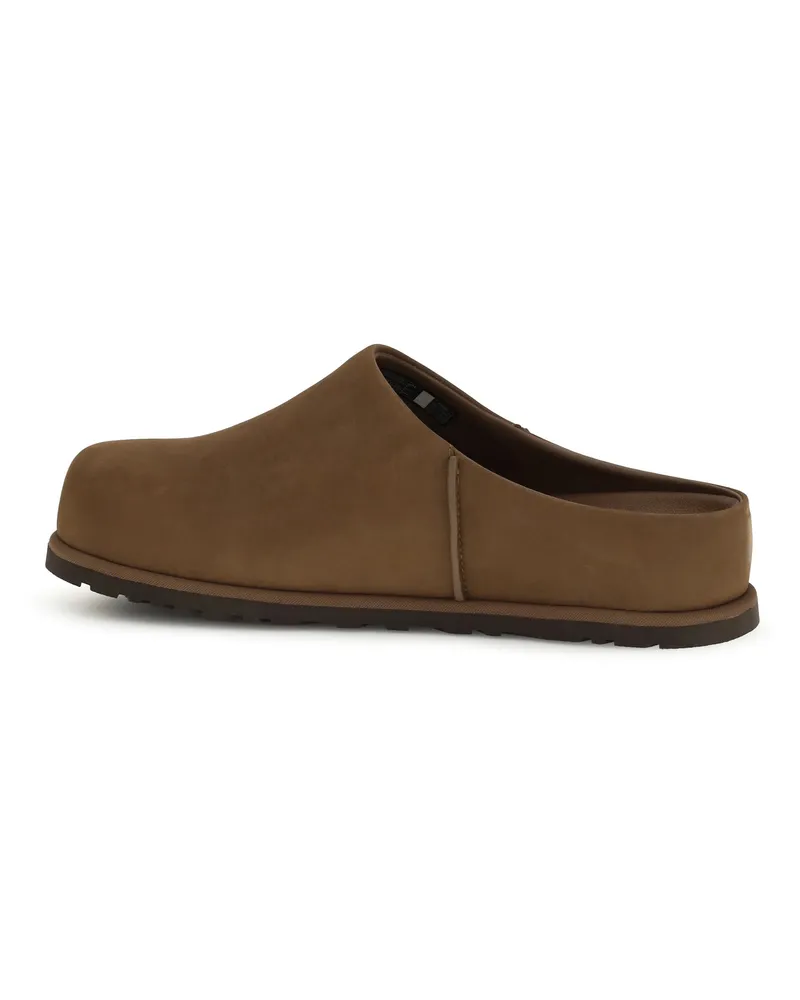 UGG Men's Leather Mules Otzo Dark Chestnut Calf Sandal Brown