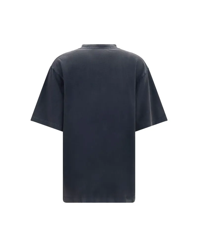 Alexander Wang Women Gray Cotton T-Shirt Gray