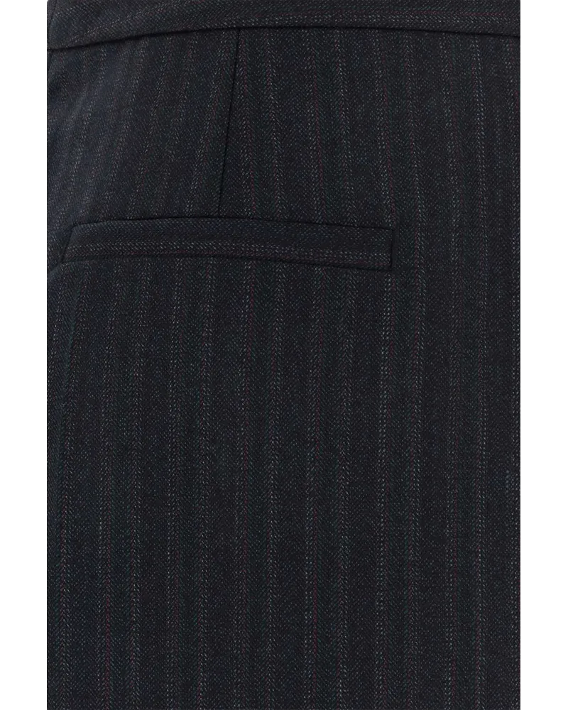 Jil Sander Wool Pinstripe Trousers — Black Black