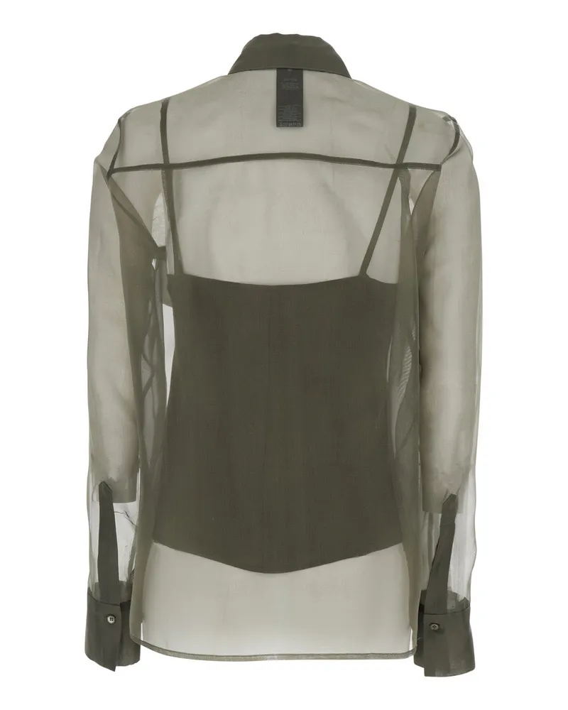 Federica Tosi Women's Shirt Silk Green Blouses Green