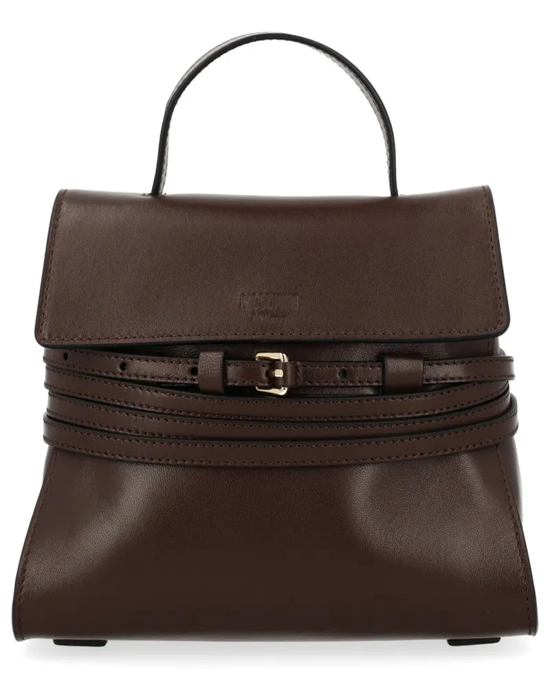 Moschino Top Handle Bag — Brown Brown
