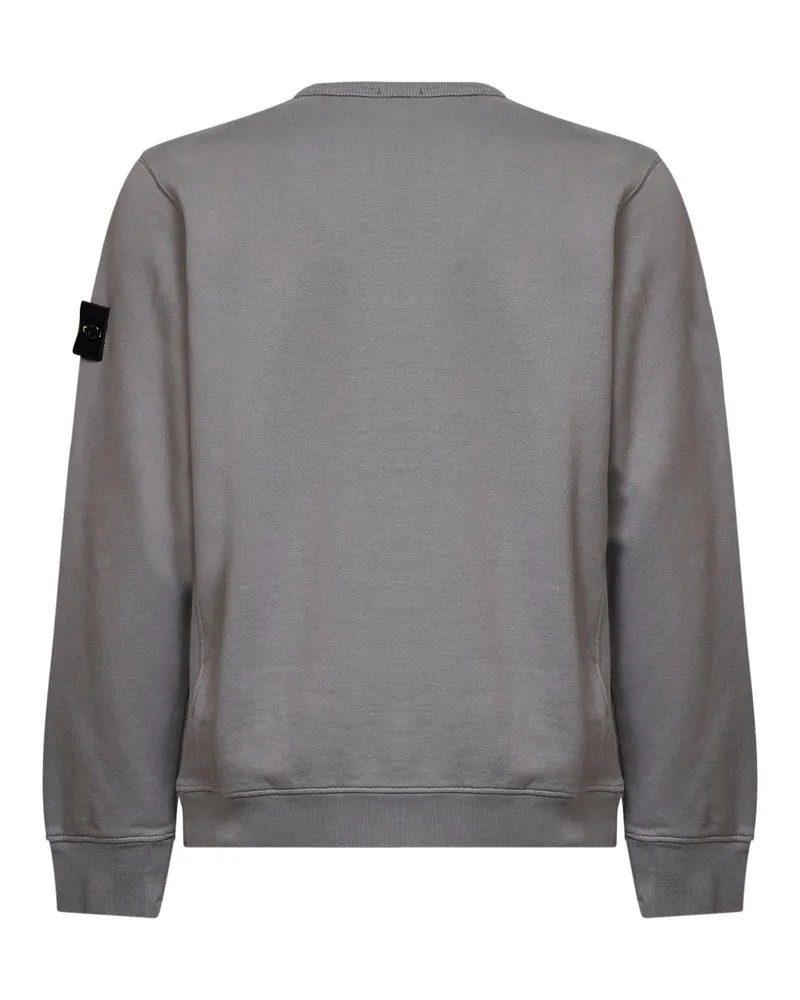 Stone Island Men Crewneck Sweatshirt Organic Cotton Grey Sweatshirts Sweater Gray