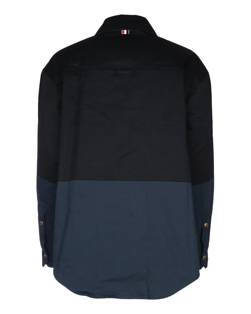 Thom Browne Men's Color-Block Cotton Jacket Navy Navy