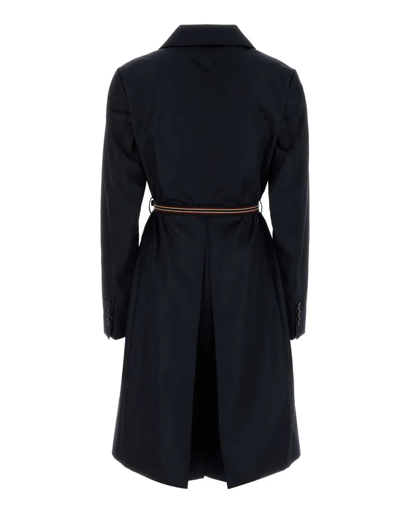 Prada Women's Midnight Blue Re-Nylon Trench Coat Blu Navy