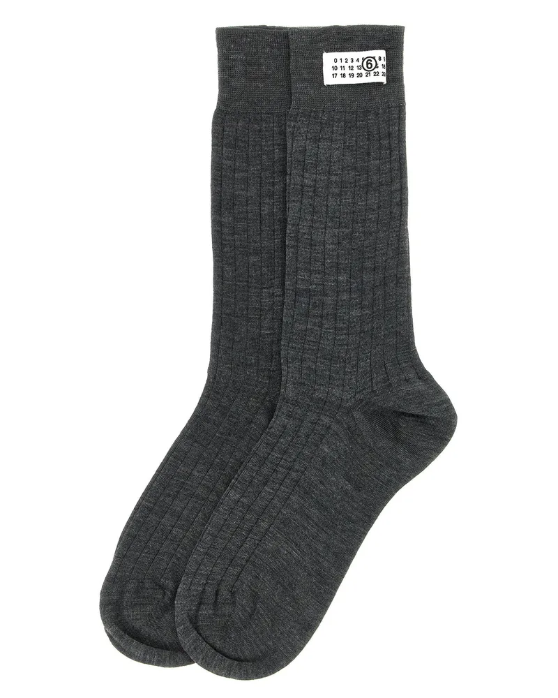 Maison Margiela Numeric Signature Mm6 Socks 
