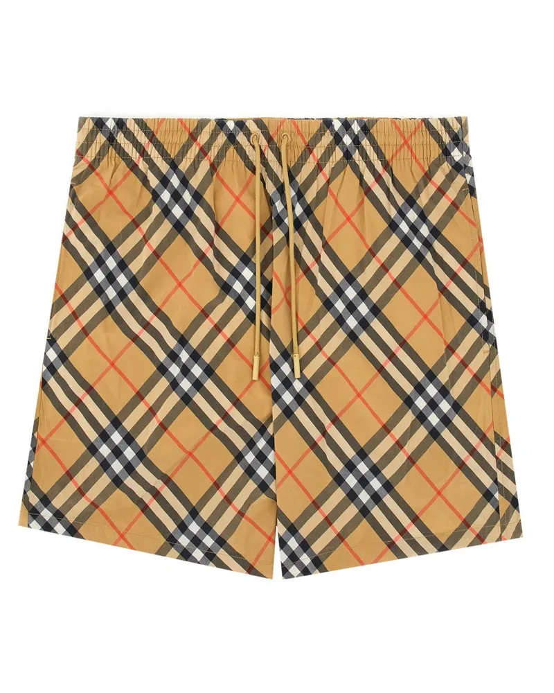 Burberry Check Print Nylon Swim T-shirt — Multicolor Multicolor