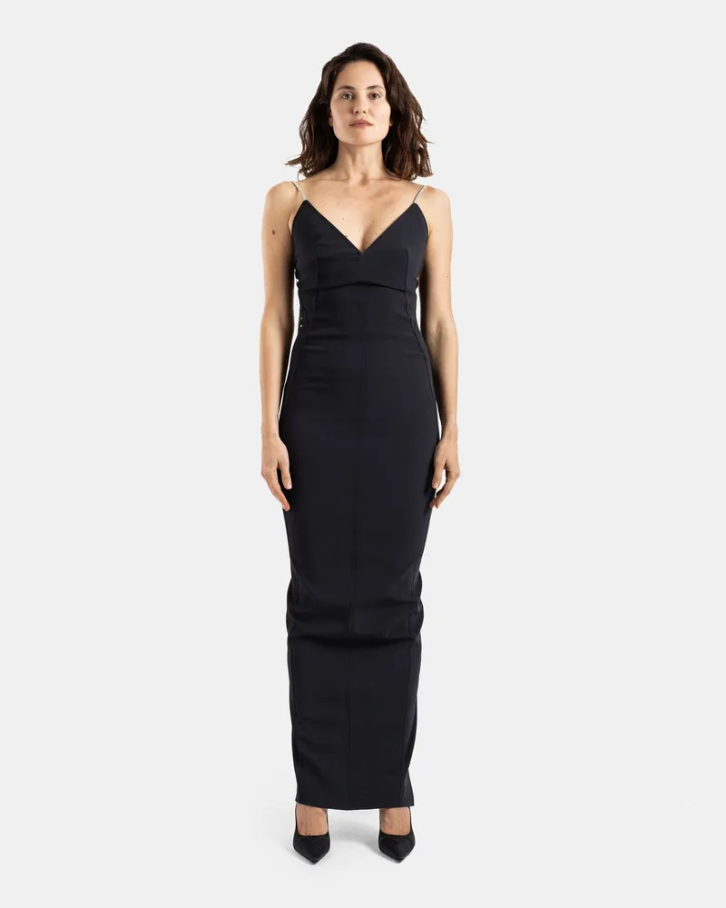 Rick Owens Women's Long Dress Maillot Gown Black Black