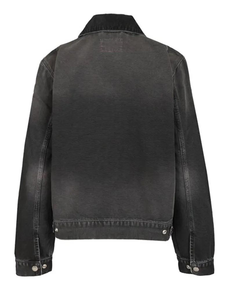 Carhartt WIP Women's Jacket Og Arcan Black Destroy Wash Black-Black Black/black Black
