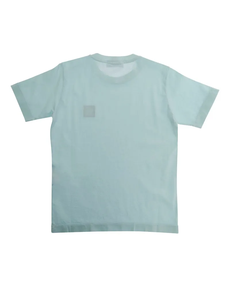 Stone Island Logo-Appliqué Cotton T-Shirt — Blue Blue