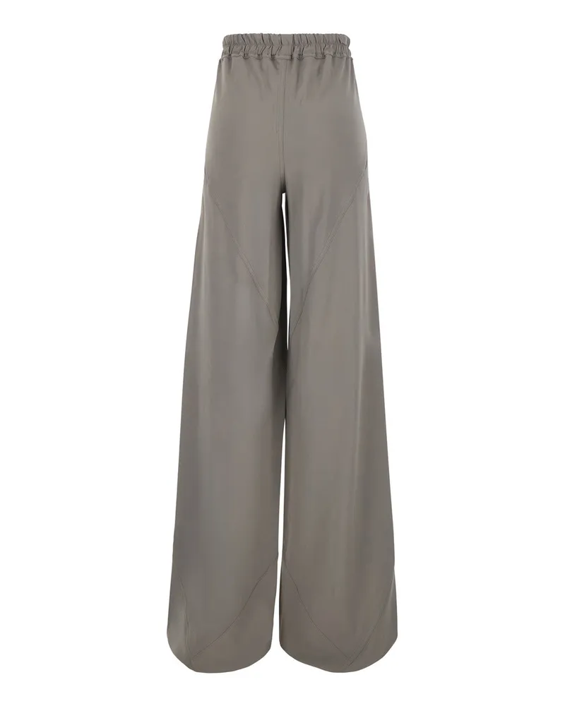 Rick Owens Women's Wide-Leg Grey Trousers Viscose Blend Gray