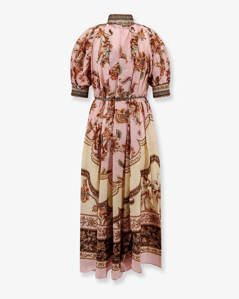 Zimmermann Women's Long Dress Aster Billow Pink Silk Pink
