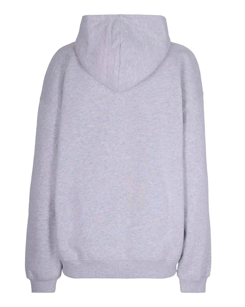 ROTATE Birger Christensen Women's Hooded Sweatshirt Heavy Sweat Light Grey Melange Sweatshirts Sweater Gray