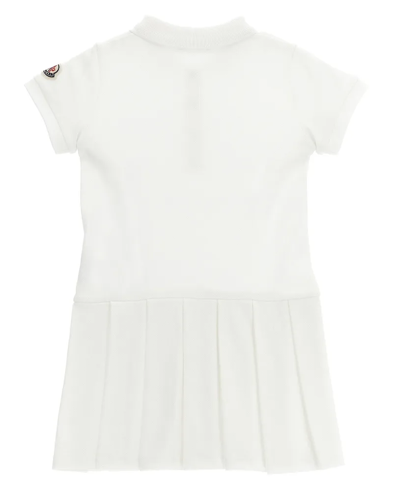 Moncler Piqué Cotton Polo Polo Dress — White White