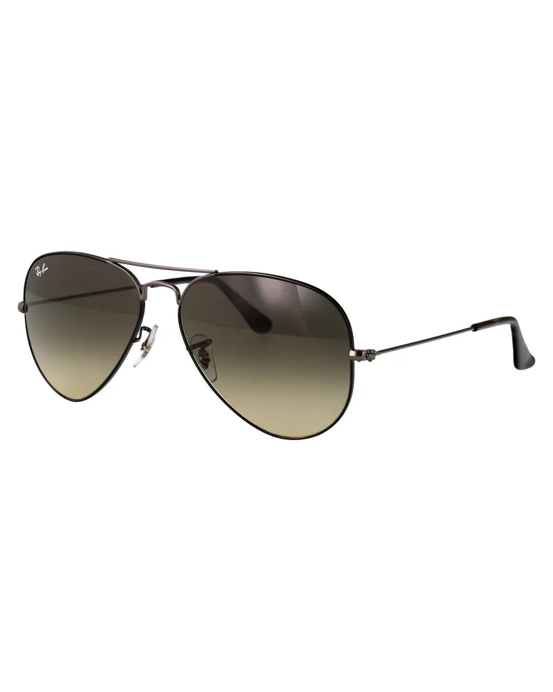 Ray Ban Unisex Sunglasses Aviator Gunmetal Havana-Gunmetal Metal Havana/gunmetal Gunmetal