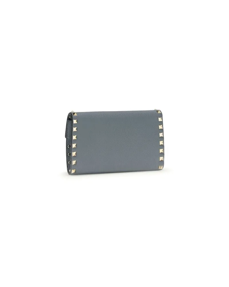 Valentino Garavani Women's Blue Calf Leather Bos Taurus Wallet Blue