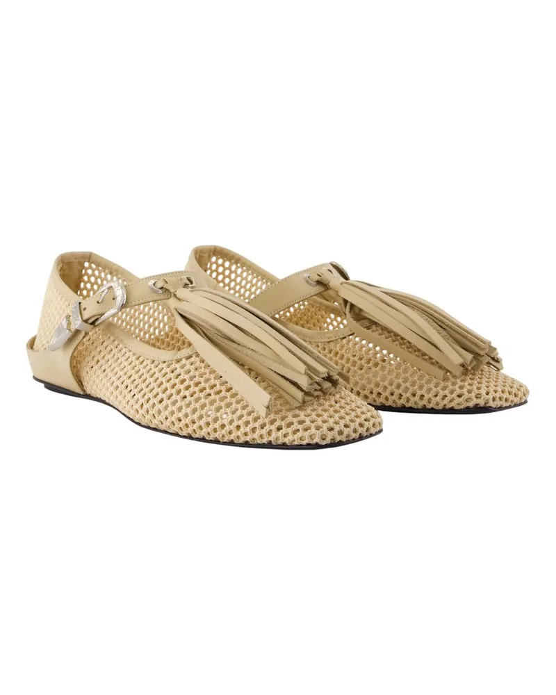 Toga Women's Ballerinas Aj1413 -  Mesh Beige Shoes Flat-Shoes Beige