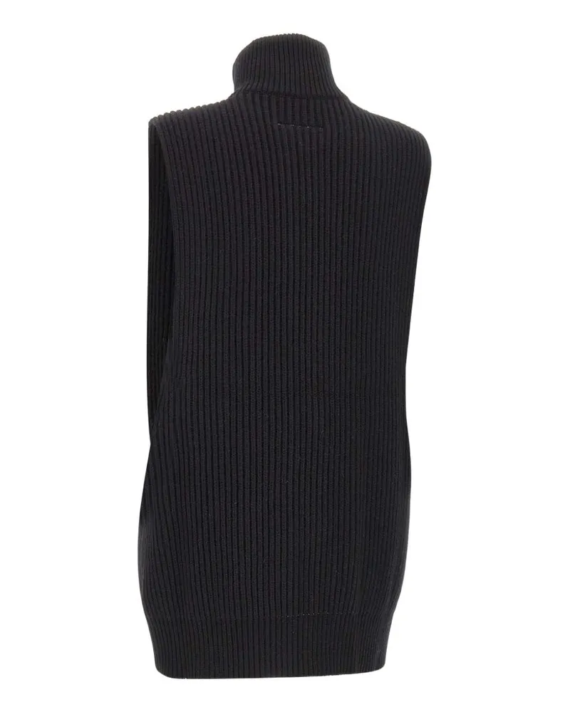 Maison Margiela Ribbed Wool Vest — Black Black