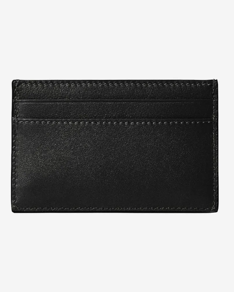 Gucci Men's Leather Card Holder With Clamp Black Calfskin Wallets & Cardholders Black