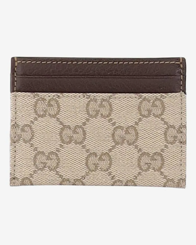 Gucci GG Fabric Card Case — Beige Beige