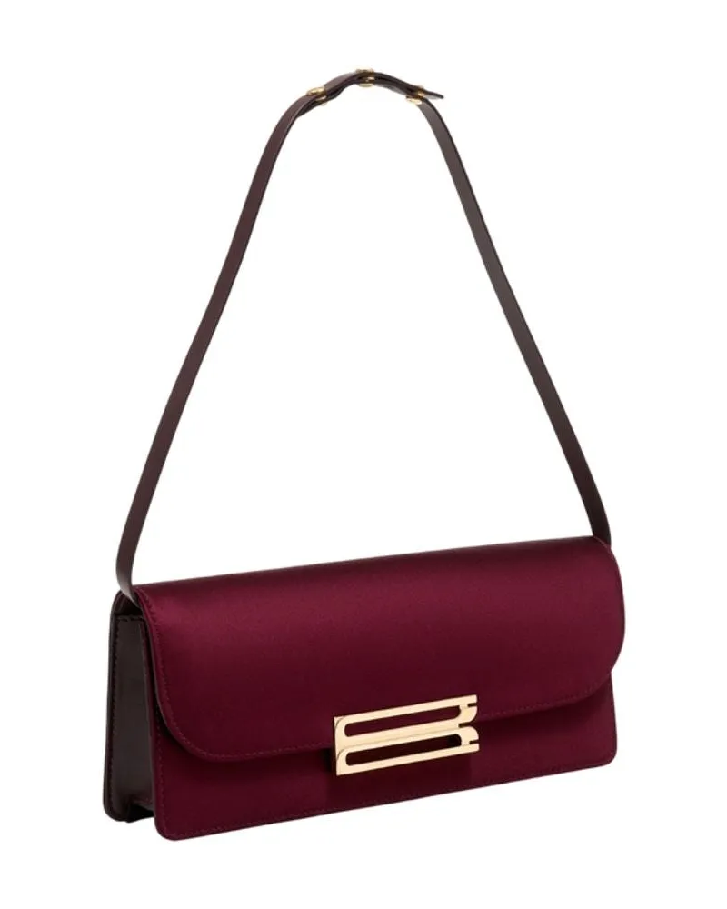 Victoria Beckham Women's Dorian East West Clutch -  Synthetic Burgundy Bags Clutches Burgundy