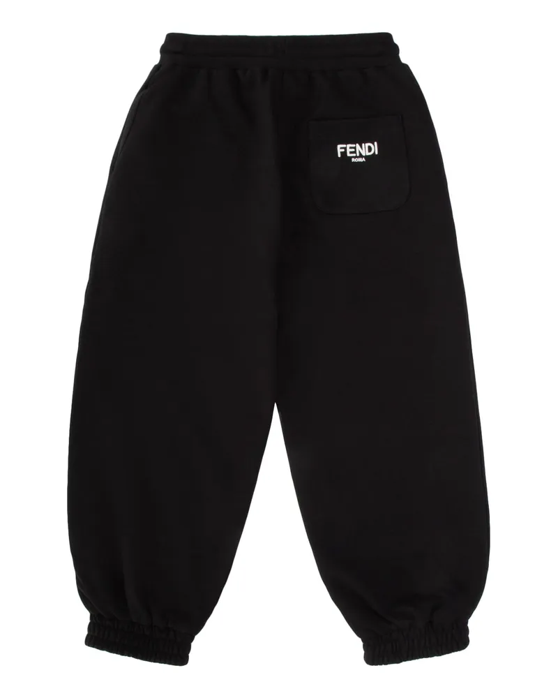 Fendi Boys' Jogger Unisex Sweatshirt+zuc Blackzucca Pl+co+ricamo:pl Pantaloni Trousers Black
