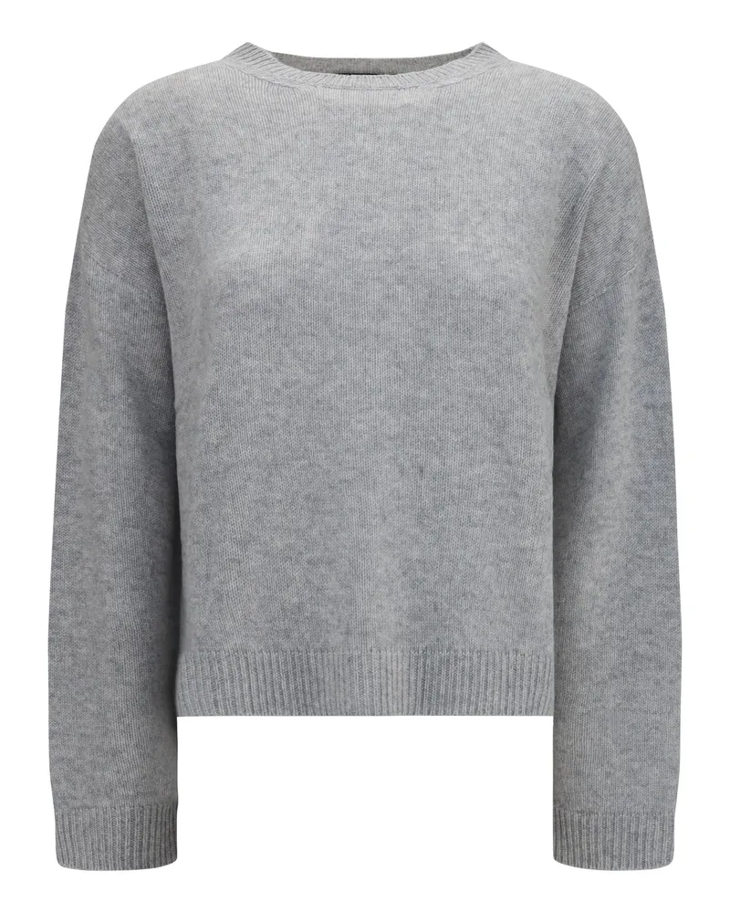 Fabiana Filippi Women's Crewneck Cashmere Sweater Granite (capra Hircus Gray