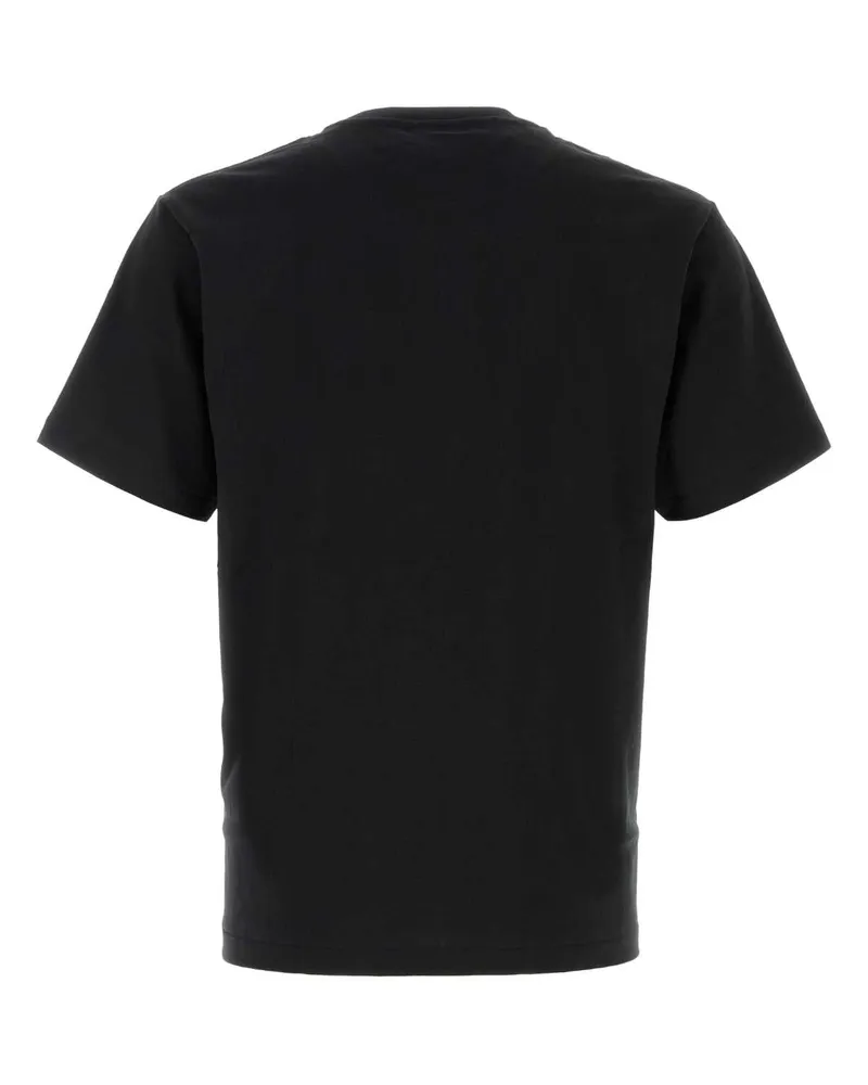 BAPE Men's Black Cotton 1st Camp Baby Milo T-Shirt Blackxyellow Exterior Exterior: T-shirts And Polos Black