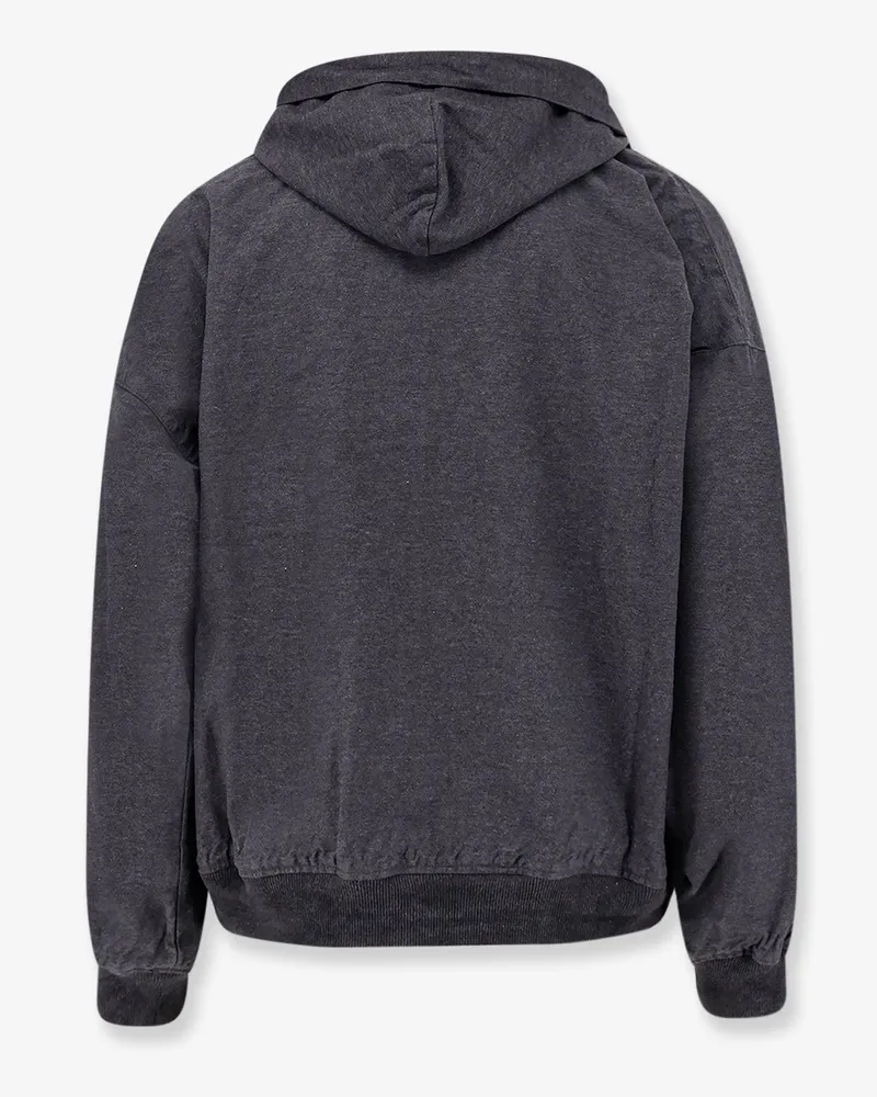 Balenciaga Men Tromphe Loeil Cotton Sweatshirt Grey Sweatshirts Sweater Gray