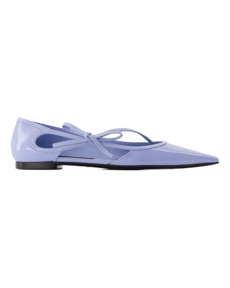 Dolce & Gabbana Women's Calfskin Leather Ballerina Blue Blue