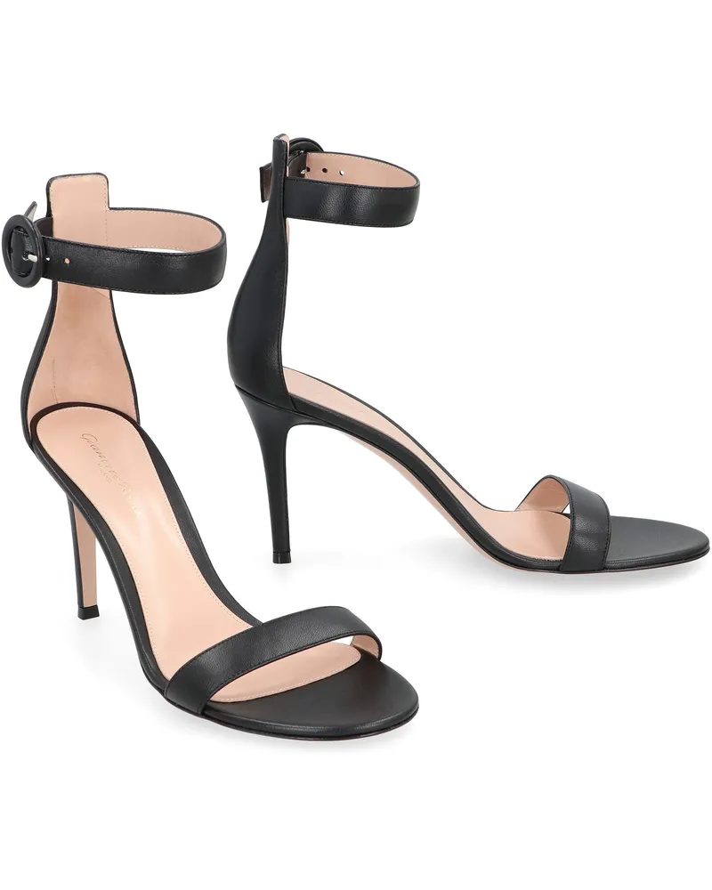 Gianvito Rossi Stiletto Heel Sandal — Black Black