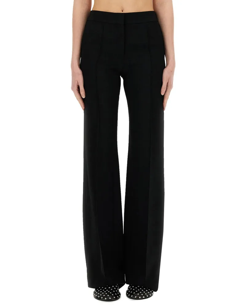 Jil Sander Viscose-Acetate Blend Trousers — Black Black