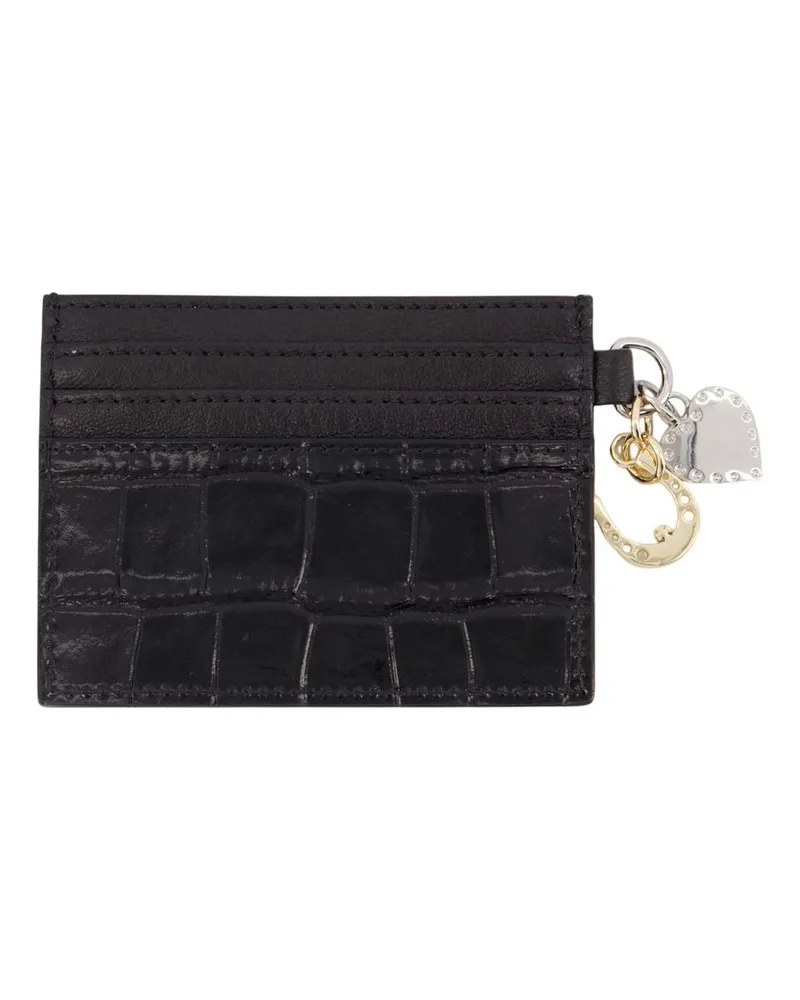 Vivienne Westwood Women's Charms Card Holder -  Leather Black Calfskin Accessories Card-Holder Black