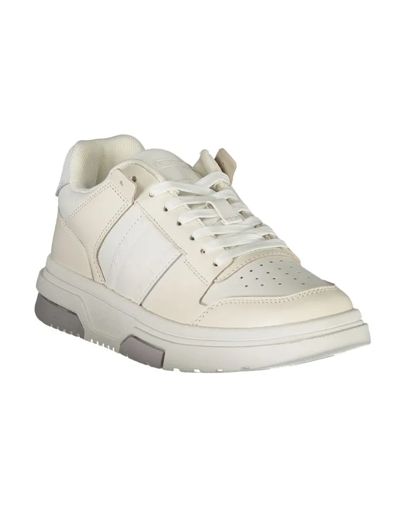 Tommy Hilfiger Leather Lace-Up Sneaker — White White