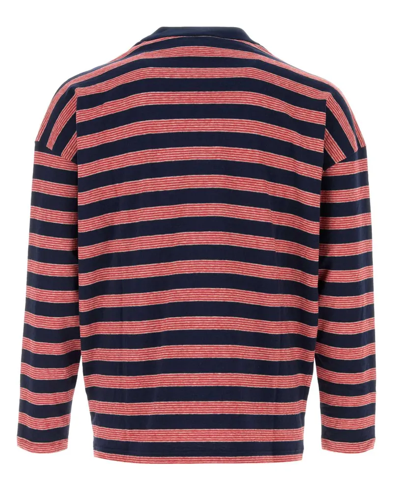 Jil Sander Striped Embroidered Cotton T-Shirt — Navy Navy