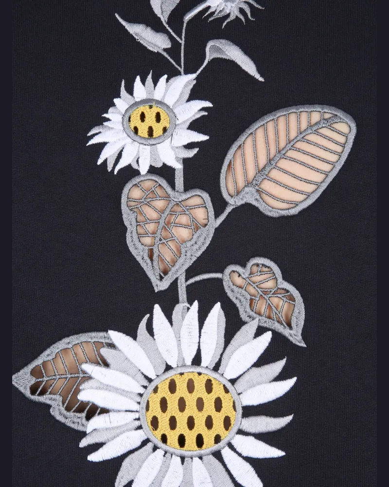 Thom Browne Embroidered Cotton Sweatshirt — Blue Blue
