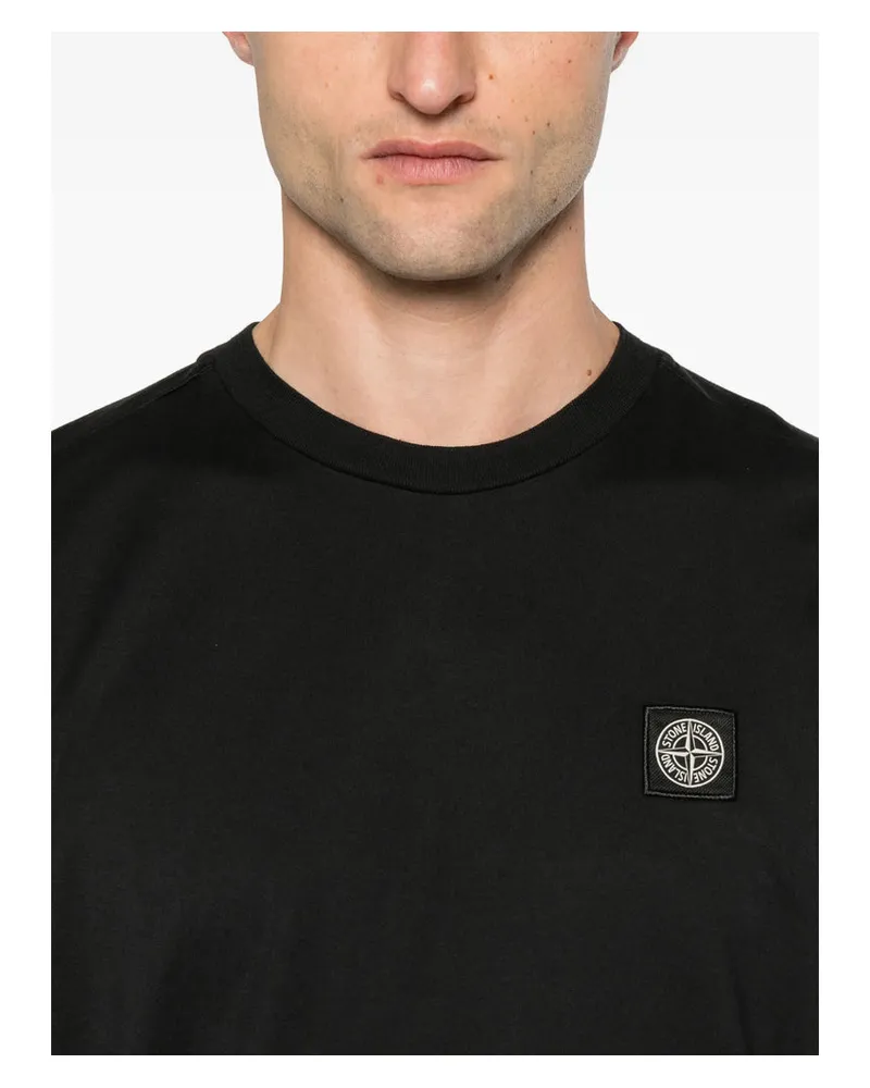 Stone Island Compass Logo T-Shirt — Black Black