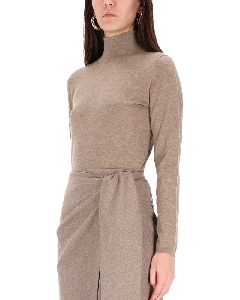Max Mara Meana Turtleneck Sweater — Beige Beige