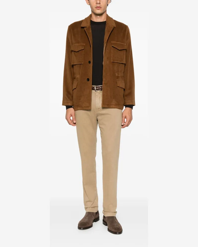 Boglioli Camel Hair Brushed Jacket — Brown Brown
