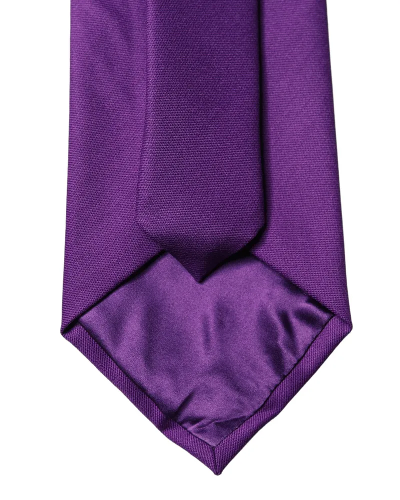 Dolce & Gabbana Purple Polyester Satin Adjustable Women Tied Necktie Tie Silk Purple