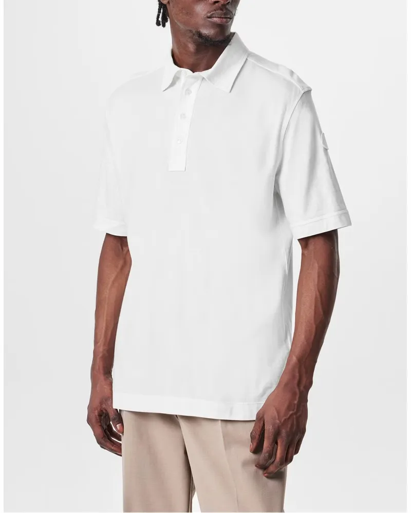 Moncler Men's Logo Patch Polo Shirt White Clothing > & T-Shirts White