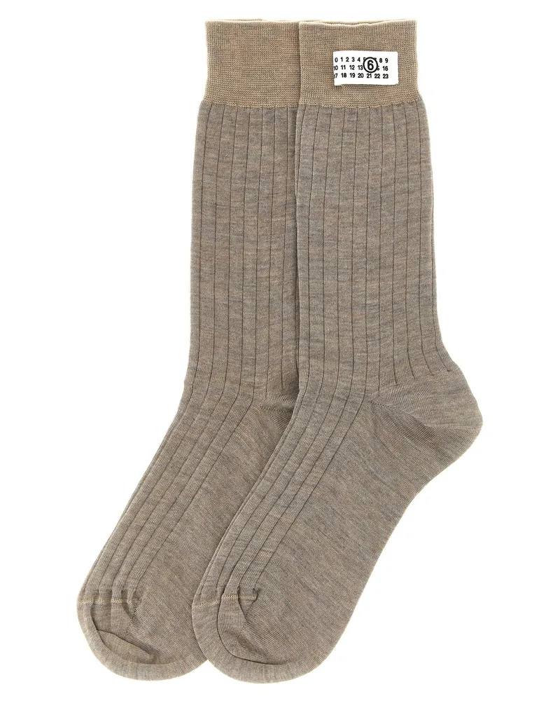 Maison Margiela Numeric Signature Mm6 Socks 