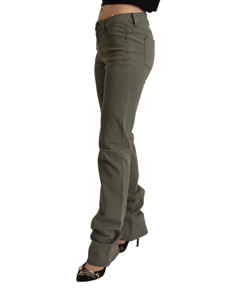 Ermanno Scervino Women's Gray Low Waist Cotton Skinny Denim Trouser Jeans Gray
