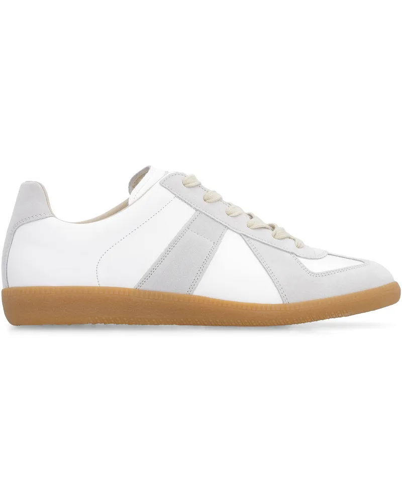 Maison Margiela Calf Leather with Gum Rubber Sole Sneakers — White White