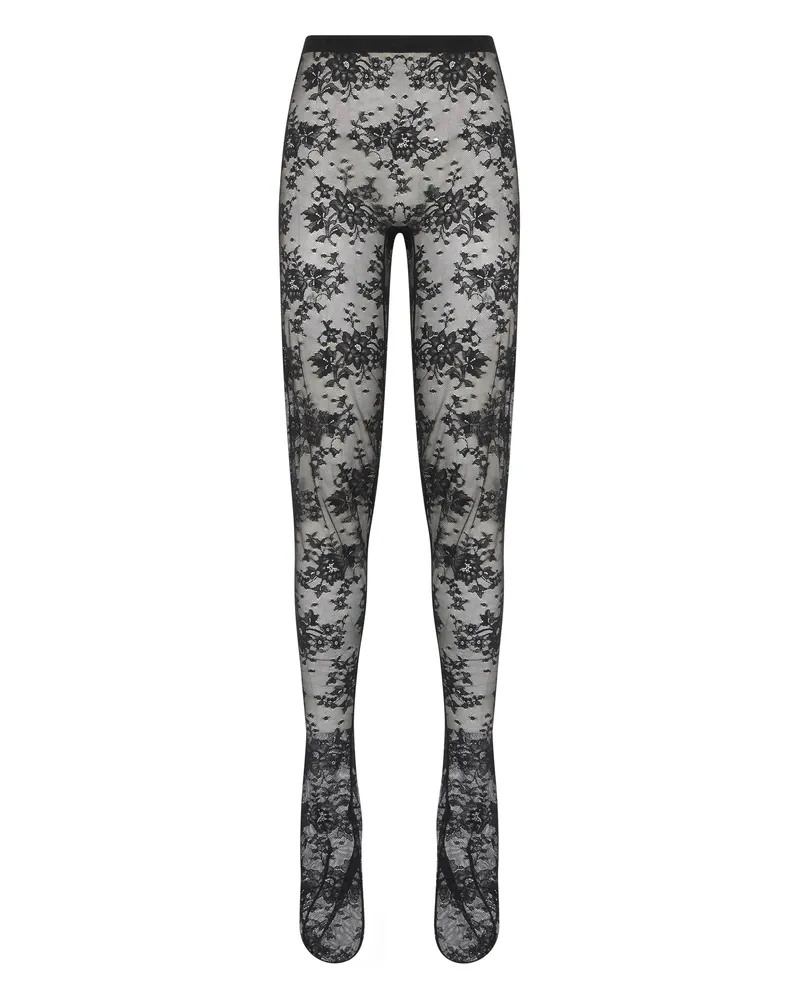 Balenciaga Floral Lace Leggings — Grey Grey